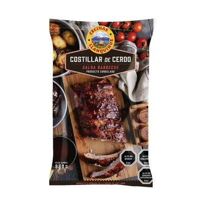 Costillar De Cerdo Bbq Congelado 850 G Llanquihue