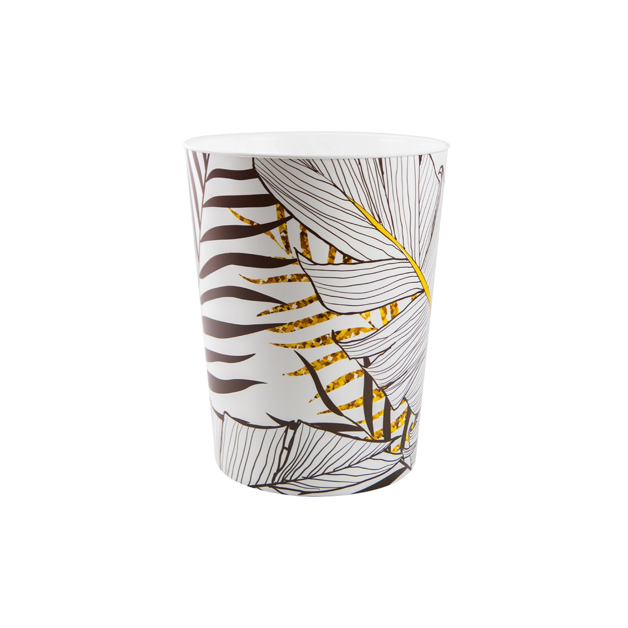 Decoexpress - Papelero Sun Blanco Gold 6lt