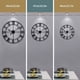 thumbnail image 3 of Reloj de pared redondo de metal, silencioso y sin tictac, 40 cm, 47 cm, 60 cm, reloj digital romano negro para sala de estar, dormitorio, cocina y decoración., 3 of 5