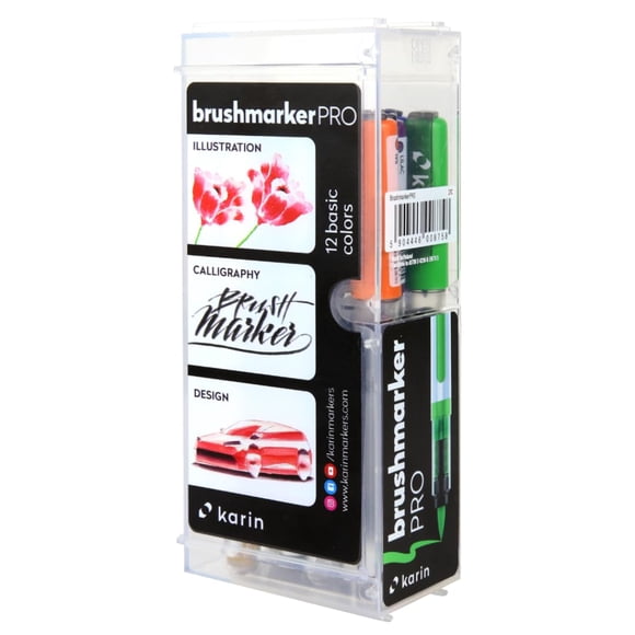 Brushmarker Pro Set De 12 Marcadores Con Punta Pincel Y Tinta A Base De Agua