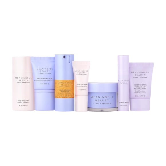 Kit de Cuidado Facial Meaningful Beauty de 7 Piezas Tamaño Viaje