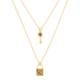 thumbnail image 1 of Collar Padlock and Key con Baño de Oro 18K, 1 of 3