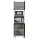 thumbnail image 3 of Mueble Microondas 4 Puertas Fm-005g Gris Y Blanco, 3 of 7