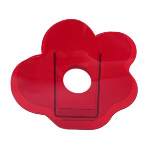 Magideal - Florero De Acrílico Moderno, Decoración De Mesa De Jarrón Floral, Jarrones De Acrílico Transparente Para Decoración, Jarrones De Acrílico Para Flores, Rojo