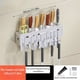 thumbnail image 1 of 1pc Knife Rack, Wall-mounted Knife Holder With Chopsticks Barrel, Multifunctional Carbon Steel Storage Rack, Kitchen Punch-free Rack With Hooks, Kitchen Storage Organization, Kitchen Accessories, 1 of 3