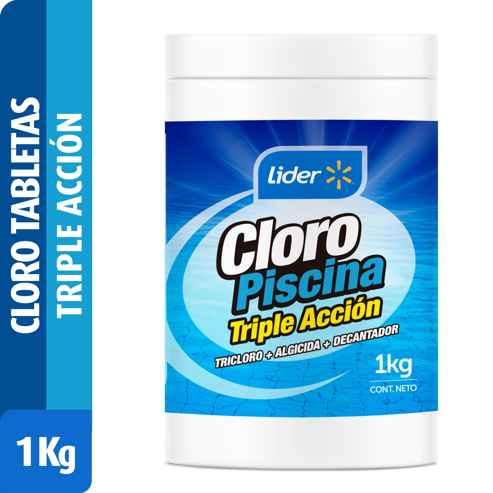Cloro Tableta Triple Acción Pote 1 Kg 1 Un Lider