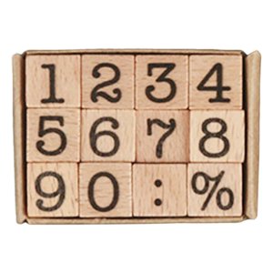 Magideal - Juego De Sellos De Madera Vintage, Accesorios De Calendario, Suministros Decorativos Diy, Marcas De Álbum De Recortes Para Pintar, Diario, Decoración, Número
