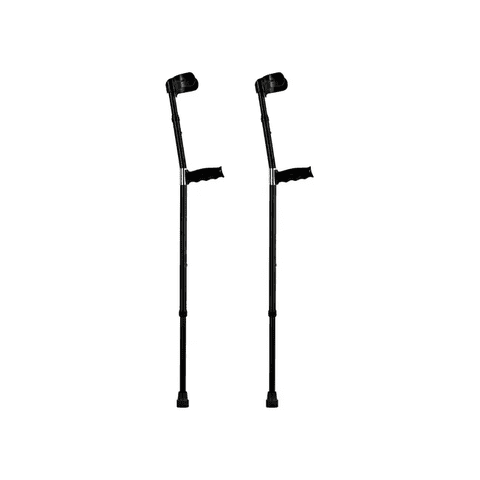 Genérico - 2 Bastón Codera Fija Canadiense Altura Ajustable Negro