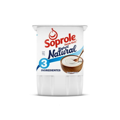 Yoghurt Natural, 3 Ingredientes 155 G Soprole