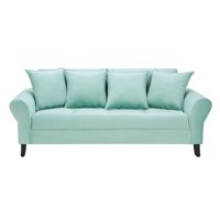 Bodevir - Sofa Lua 3C Felpa 20 Verde Agua