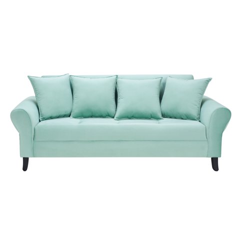Bodevir - Sofa Lua 3C Felpa 20 Verde Agua