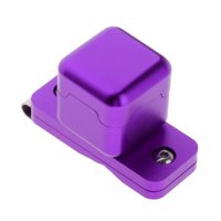 Magideal - Soporte Para Tiza Para Taco De Billar Con Clip, Caja De Transporte De Metal, Soporte Portátil Para Tiza Para Taco De Billar Con Clip Para Cinturón Violeta