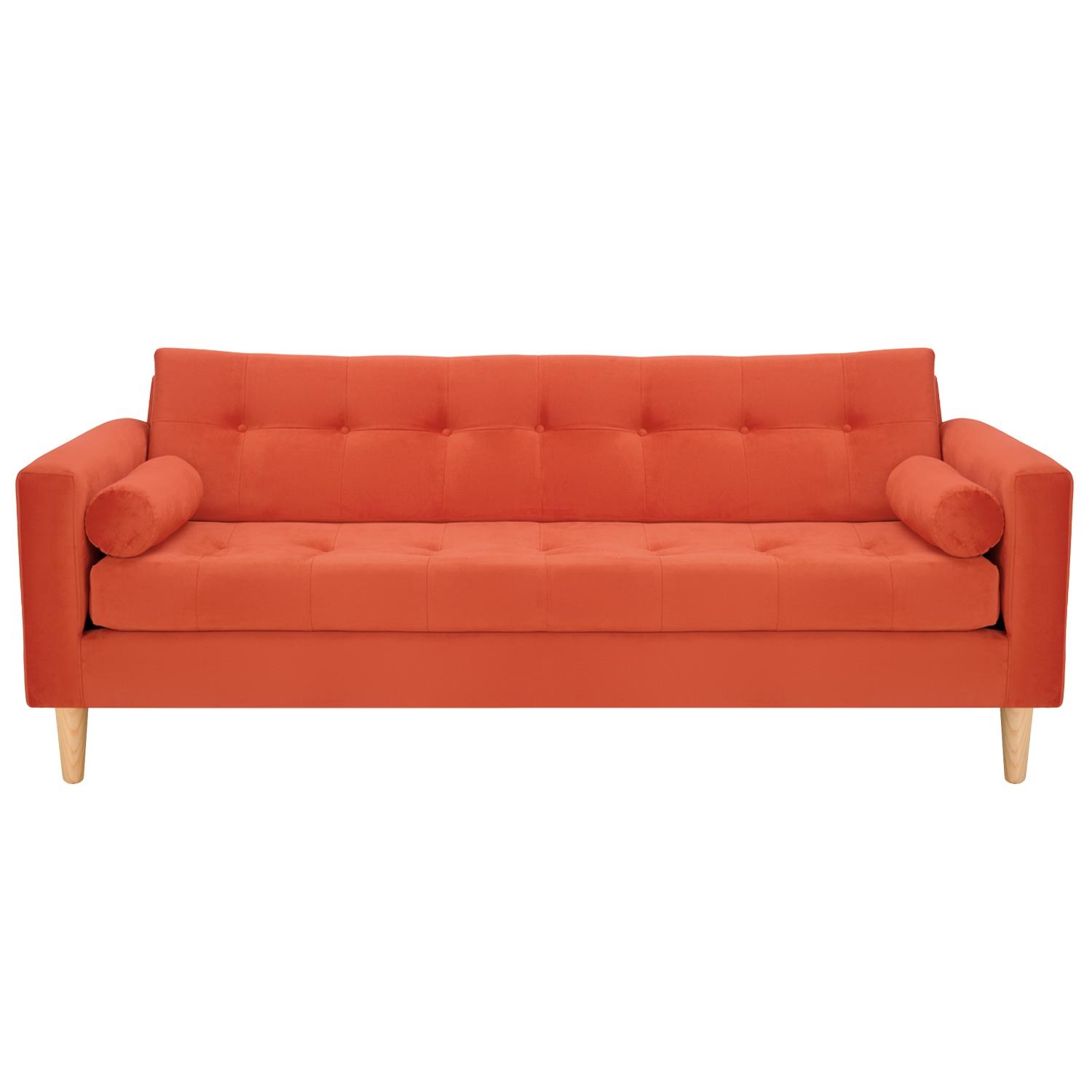 Bodevir - Sofa Retro 3Cg Felpa 05 Naranja