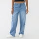 thumbnail image 2 of Jeans Mujer Straight Fit Full Cargo Azul Claro Corona, 2 of 5