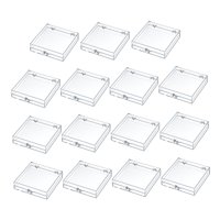 Magideal - Caja De Almacenamiento Para Uñas A Presión, 15 Unidades, Organizador De Exhibición De Uñas, Organizador De Cuentas Pequeñas Multifuncional Para Joyerí Claro