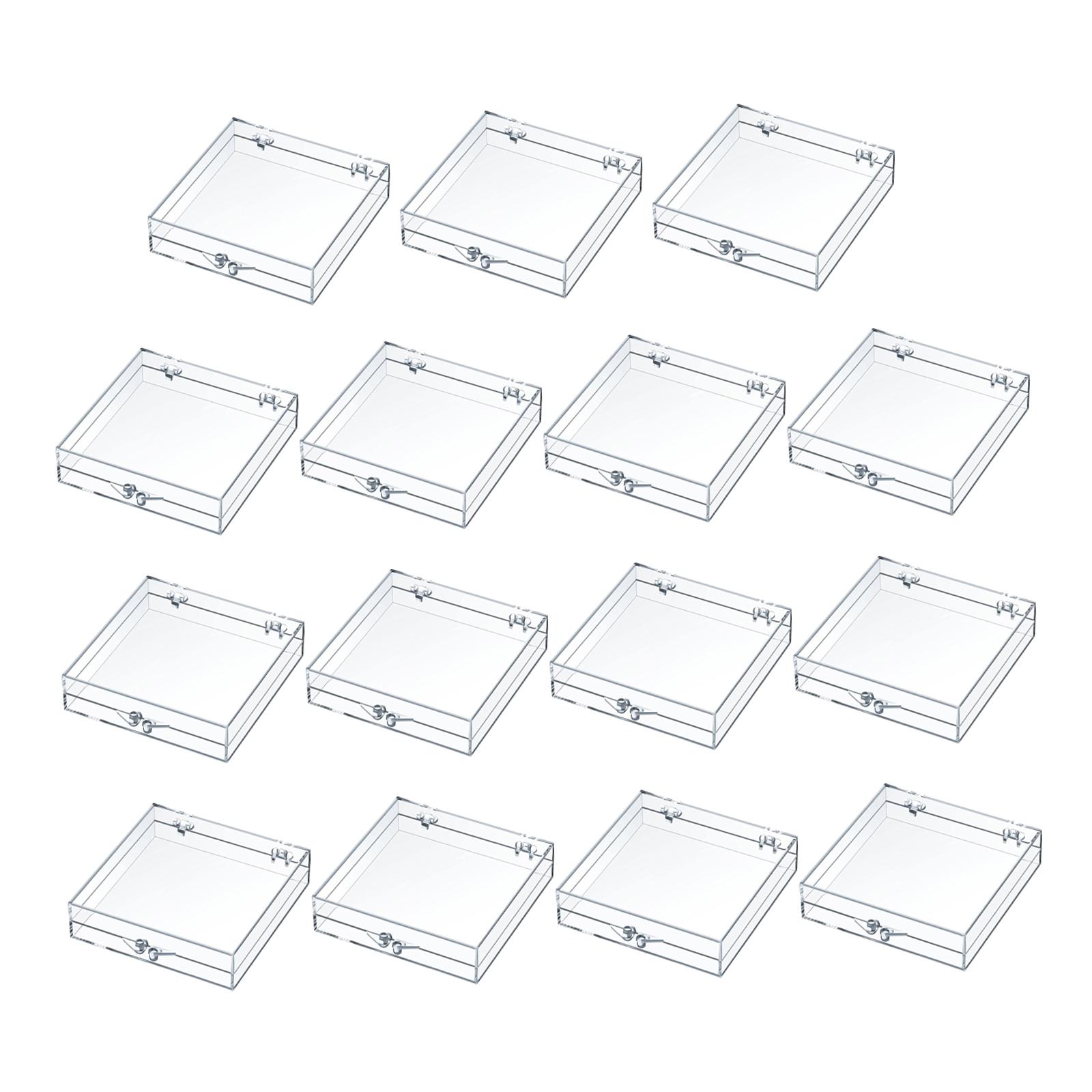 Magideal - Caja De Almacenamiento Para Uñas A Presión, 15 Unidades, Organizador De Exhibición De Uñas, Organizador De Cuentas Pequeñas Multifuncional Para Joyerí Claro