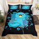 thumbnail image 3 of Cartoon Axolotl Duvet Cover Queen SizeSunflower Bedding Set Cute Animal Botanical Comforter Cover Watercolor Yellow Quilt Cover, 3 of 5
