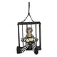 thumbnail image 5 of Screaming Animated Decorations Halloween Scary Talking Skull Cage Prisionero Con Capucha Jaula Espectro, 5 of 5