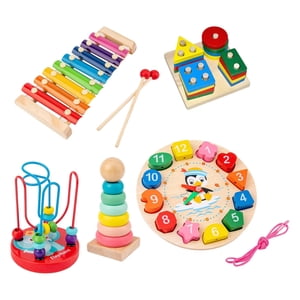 Bothyi - Reloj Didáctico Montessori Sensorial Toys Activity Center Para Niños De 2 A 3 Años En Adelante