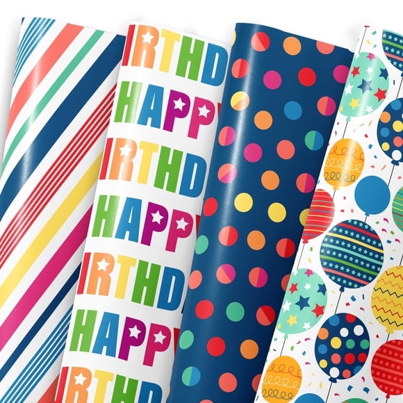 Papel de regalo MotiGiftie 51 × 71 cm – 12 hojas para cumpleaños