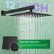 thumbnail image 3 of Alcachofa de ducha Shower System Gotonovo Rainfall Rain de 30 cm, color negro mate, 3 of 9