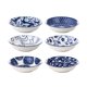 thumbnail image 1 of Plato para salsa de soja Selamica 7 cm, set de 6, azul vintage, 1 of 7
