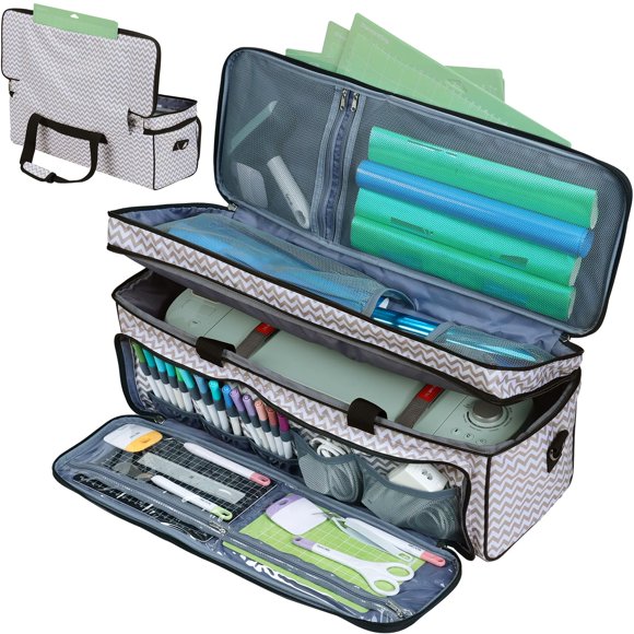 Estuche de transporte HOMEST Cricut y herramientas de doble capa