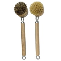 Bothyi - 2 Cepillos Para Platos Multifuncionales Con Mango Largo Para Limpiar Utensilios De Cocina De Sisal Y Pelo Mixto
