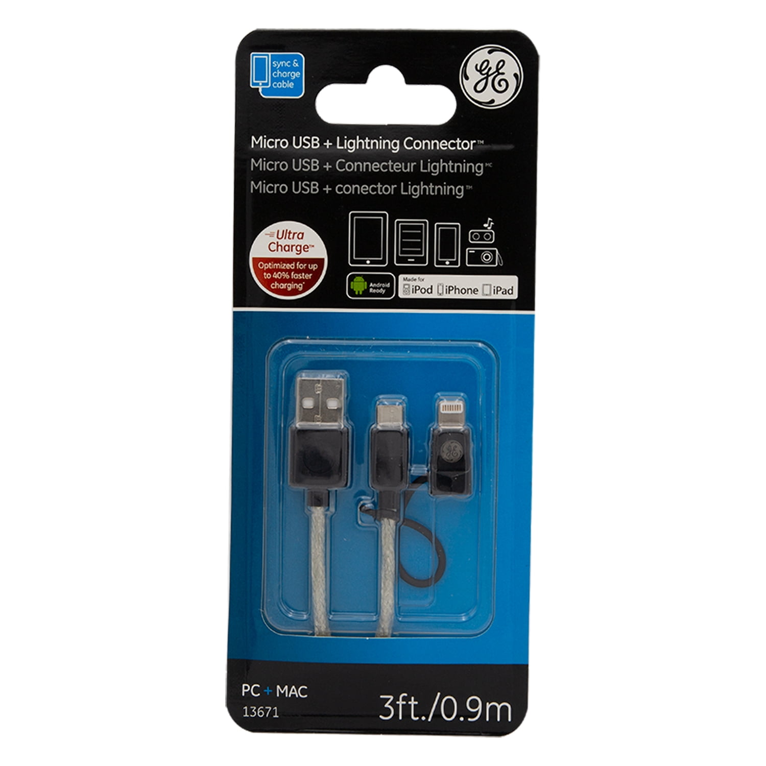 General Electric - Cable Usb-a Compatible Con Iphone