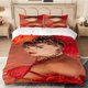 thumbnail image 1 of T-Swifties Red Feather Stage Performance Digital Print Bedding 1 Duvet Cover + 2 Pillowcases, 1 of 1