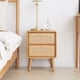 thumbnail image 1 of Pure Solid Wood Bedside Cabinet Modern Simple Nightstands North America Oak Bedside Cabinet Nordic Bedroom Solid Oak Storage Cabinet 0.4m, 1 of 3