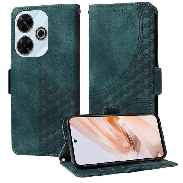 Carcasa FOXDOCK Xiaomi Poco M6 4G de cuero PU, diseño acolchado clásico, protección contra caídas y rayones