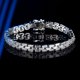thumbnail image 3 of Pulseras de Tenis para Mujer Chapadas en Oro Blanco de 18K Corte Baguette Transparentes 5A+ CZ Pulsera de Tenis para Mujer Pulseras Nupciales de Plata Esterlina 925 para Boda 6-8 Pulgadas, 3 of 9
