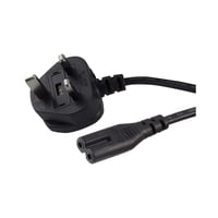 Brendaz - Cable De Alimentación Uk De 2 Ranuras No Polarizado Iec-320-C7 A Cee 7/16