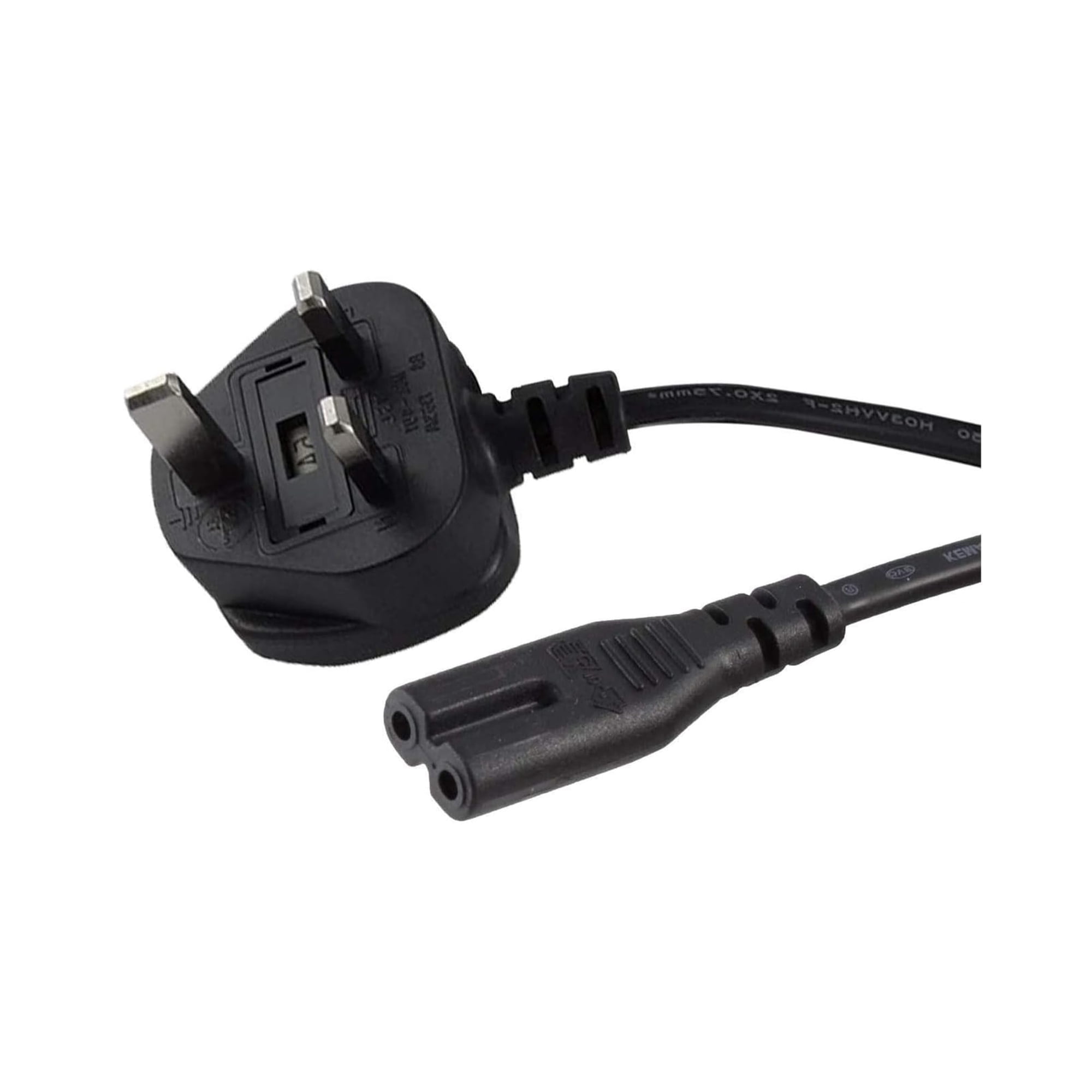 Brendaz - Cable De Alimentación Uk De 2 Ranuras No Polarizado Iec-320-c7 A Cee 7/16