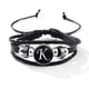 thumbnail image 1 of Stackable PU Leather Chain Bracelet - 26 English Letter Pattern - Perfect Birthday Gift for Personality Lovers!, 1 of 5
