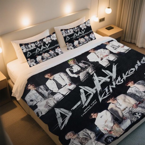 TREASURE Album DDAY KINGKONG Theme Duvet Cover Set Printed Bedding Set Suitable for Bedroom and Guest Room Decor