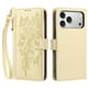 thumbnail image 2 of Funda Billetera Floral en Relieve iphone17 promax con Tarjetero y Cremallera Blanco, 2 of 4