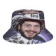 thumbnail image 1 of Posty Austin Post Malone Sombrero bucket para adultos, gorra de protección solar, sombrero de pescador plegable para viajes al aire libre, pesca y actividades de verano, 1 of 6