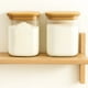 thumbnail image 3 of Set 3 Frascos Hermeticos Cuadrado 900mL Vidrio 10cm Tapa Bambú, 3 of 3