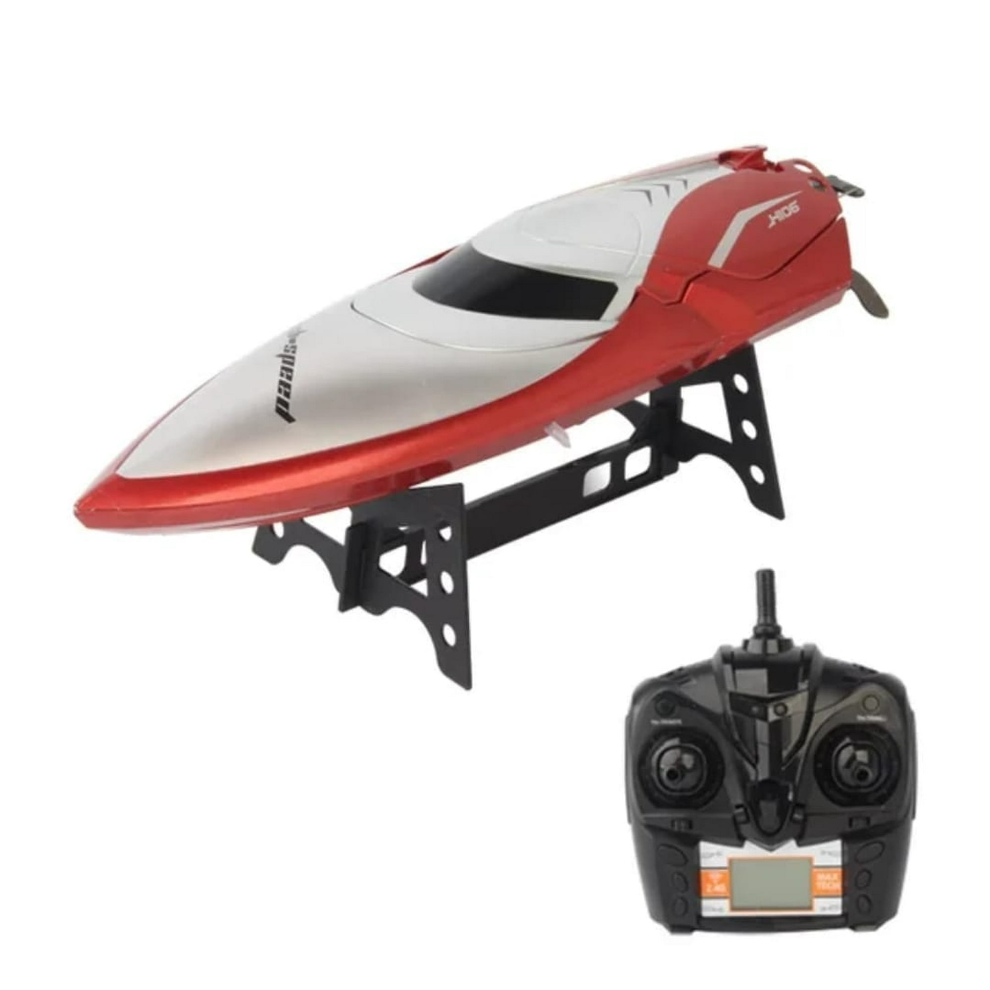 Maravillas Valdivia - Lancha Bote Barco H106, Control Remoto 2,4 Ghz Roja