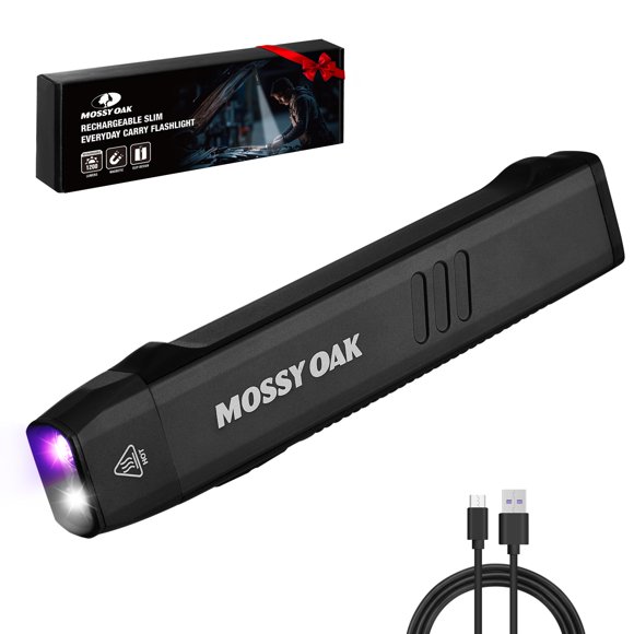 Linterna Mossy Oak 1200LM UV Magnética Negra