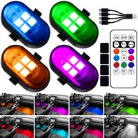Luces Led Inalámbricas Para Auto Hemei9319, 8 Colores, Control Remoto