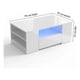 thumbnail image 3 of Mesa De Centro Con Luz 2 Cajones Living 95x55x37cm Brillante Color Blanco, 3 of 8
