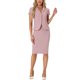thumbnail image 2 of INSPIRE CHIC Traje de Negocios para Mujeres de 2 Piezas Conjunto de Atuendo para Maestras de Regreso a Clases Chaqueta Blazer de Manga Corta y Falda Lápiz S Rosa, 2 of 6
