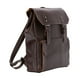 thumbnail image 1 of Mochila unisex de cuero PU con hebillas frontales marrón, 1 of 6