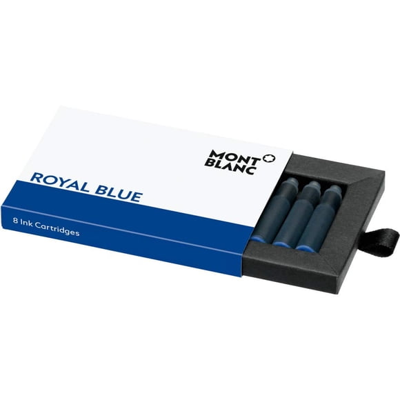 Cartuchos de tinta Montblanc 105193 Royal Blue, paquete de 8