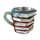 thumbnail image 4 of Taza Con Forma De Libros Apilados Pintados En 3D Para Amantes De La Literatura (9 X 9 X 12 Cm, 260 Ml), 4 of 5