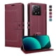 thumbnail image 1 of Premium Wallet Case for Xiaomi 13T with Card Slots & Kickstand, Flip Cover Red, 1 of 6