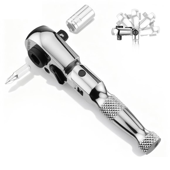 Llave de carraca corta WORKPRO 1/4" reversible